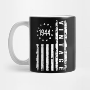 80 Years Old Gifts Vintage 1944 American Flag 80th Birthday Mug